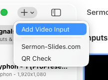 Slide Capture new input menu
